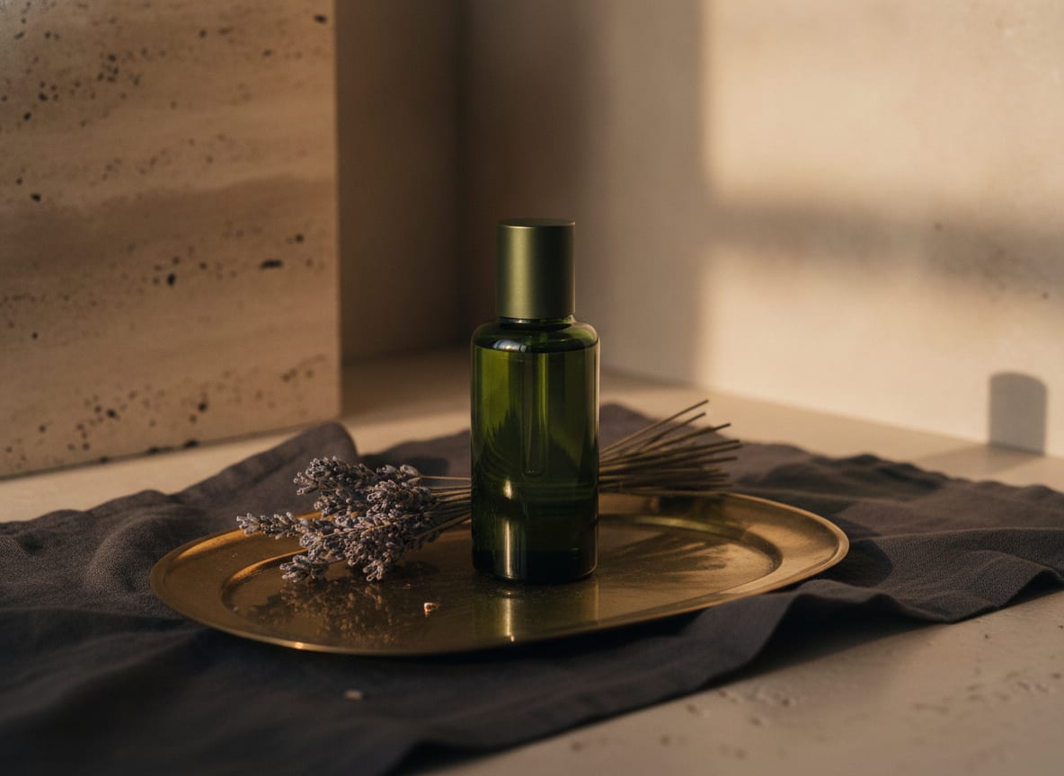 Huile de Nuit Régénérante — mise en scène ambiance naturelle